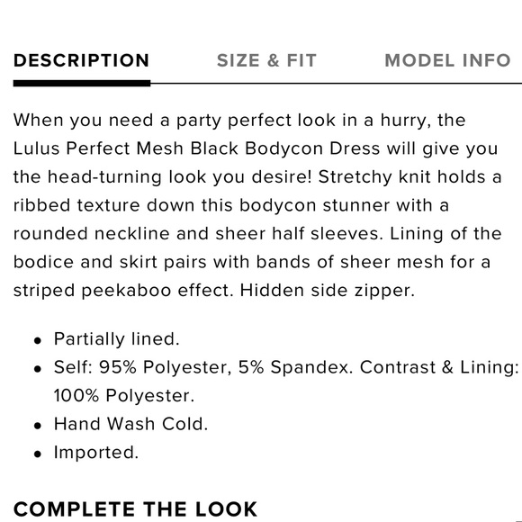 SOLD LuLu*s Perfect Mesh Black Bodycon Dress - Picture 4 of 8